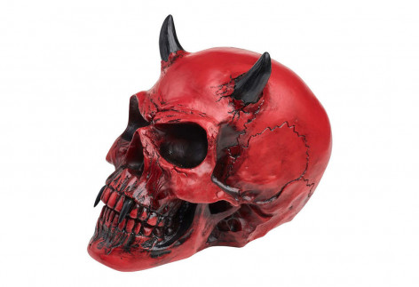 Lebka démona Alchemy Gothic - Crimson Demon Skull  