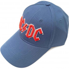 Kšiltovka/čepice AC/DC - Red Logo (Demin Blue)