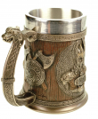 Půllitr korbel Viking Nordic beer stein "Thor&Odin" (500ml)  