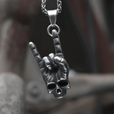 Přívěsek chirurgická ocel PAROHÁČ Mosh skull