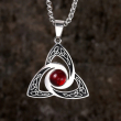 Přívěsek s řetízkem Keltský uzel Celtic Knot RED  