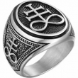 OCELOVÝ PRSTEN LEVIATHAN Satan Ring  