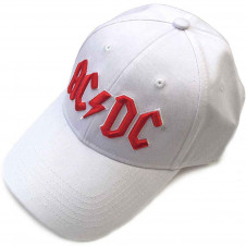 Kšiltovka/čepice AC/DC - Red Logo (White)
