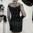 Dámský gothic top SLIM MESH HOLE LONG  
