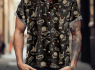 Havajská košile s lebkami ROCK METAL SKULL  
