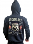 Motorkářská MIKINA se zipem ROUTE 66 ZIP  