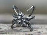 OCELOVÝ PRSTEN PAVOUK VINTAGE SPIDER  