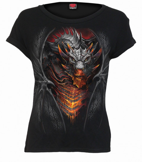 Spiral Draconis Shirt met lange mouwen zwart M 100% katoen Gothic, Horror, Nu Goth, Rock wear