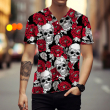 Havajská košile s lebkami FLOWER SKULL  