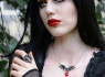 Přívěsek Alchemy Gothic - Netopýr Vampire Loveheart  