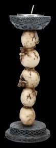 Svícen Skull column  