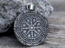 Přívěsek chirurgická ocel VIKING Helm Of Awe Vegvisir aegishjalmur 2  