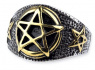 Prsten chirurgická ocel PENTAGRAM BRONZE ECHT-SR1601B  