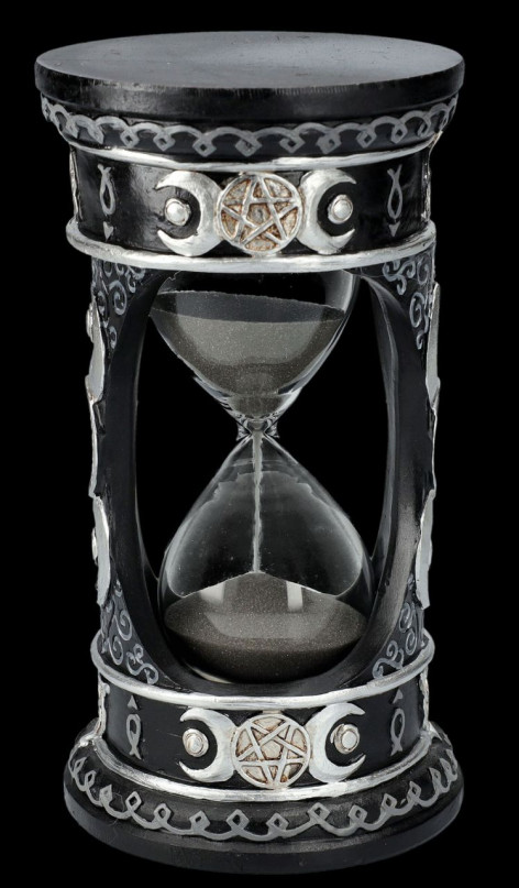 Přesýpací hodiny Black and silver Wiccan  