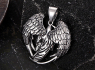 Přívěsek chirurgická ocel lebka WINGED GRIM RIPPER Přívěsek chirurgická ocel lebka WINGED GRIM RIPPER