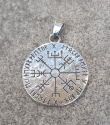Přívěsek chirurgická ocel VIKING Helm Of Awe Vegvisir aegishjalmur 2  