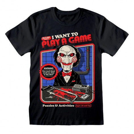 Tričko STEVEN RHODES X SAW - I WANT TO PLAY A GAME  