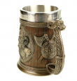 Půllitr korbel Viking Nordic beer stein "Thor&Odin" (500ml)  