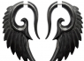 Náušnice (1ks) Black dragon FAN-WPF191  