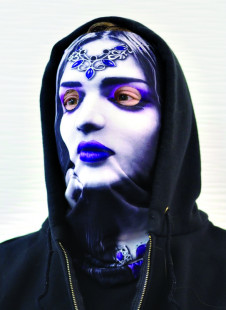 Multifunkční šátek/rouška nákrčník na motorku VIOLA ROSE LADY