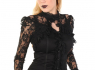 Dámský gothic top Black Lace Corset BAN-EBN1004R  
