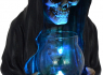 Lampa smrtka Grim reaper looks into a lamp  