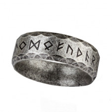 Prsten chirurgická ocel Vikingové Runes Antique
