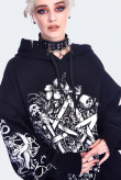 DÁMSKÁ MIKINA Floral Pentagram Printed Oversized Hoodie HLA4305  