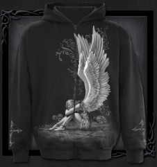 Mikina Spiral se zipem Křídla anděla ENSLAVED ANGEL DT195840 ZIP