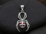 Přívěsek chirurgická ocel PAVOUK Gemstone Spider RED  