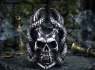 OCELOVÝ PRSTEN LEBKA Snake Wrapped Horn Skull OCELOVÝ PRSTEN LEBKA Snake Wrapped Horn Skull