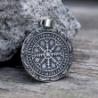 Přívěsek chirurgická ocel VIKING Helm Of Awe Vegvisir aegishjalmur 2 Přívěsek chirurgická ocel VIKING Helm Of Awe Vegvisir aegishjalmur 2