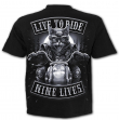 Motorkářské tričko s kočkou Spiral NINE LIVES TR501600  