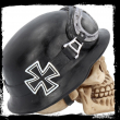 Lebka Iron Cross Biker Skull  