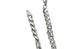 Řetízek chirurgická ocel Ostnatý drát Curb chain 60cm  