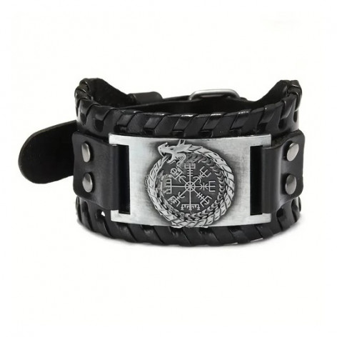 Náramek VIKING - Ourobos Vegvisir  