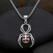 Přívěsek chirurgická ocel PAVOUK Gemstone Spider RED  