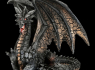 Soška drak Black dragon with copper scales  