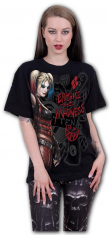 Unisex Tričko Spiral HORROR - HARLEY QUINN - EMBRACE MADNESS...