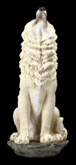 Velká soška vlk Sitting Ghost Wolf howls to the moon  