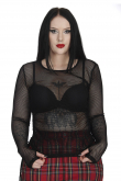 Dámský gothic TOP Black GROOVE ELEGY  