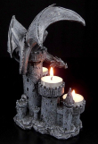 Svícen s drakem Black dragon Tea light holder  