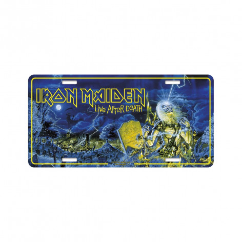 Značka na auto SPZ - IRON MAIDEN - LIVE AFTER DEATH  