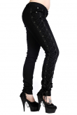 Dámské kalhoty Corset Style Black Skinny Jeans  