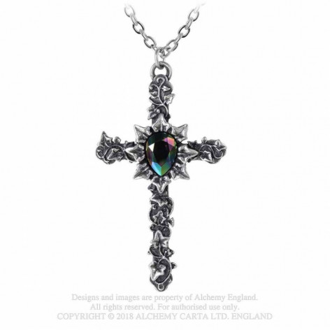Přívěsek Alchemy Gothic - Kříž Ivy Cross  