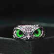 OCELOVÝ PRSTEN SOVA Green eyes  