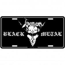 Značka na auto SPZ - VENOM - Black Metal