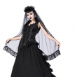 Gothic černý závoj Broad black lace  