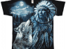 Tričko s vlkem WOLF AND INDIAN  