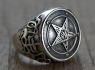 OCELOVÝ PRSTEN BAPHOMET Satan Ring  